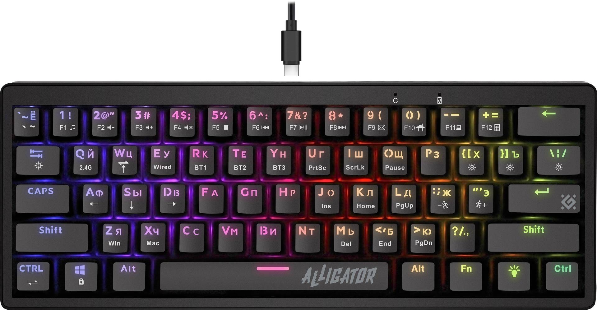 Клавиатура Defender Alligator GK-315 RU, черный 45315
