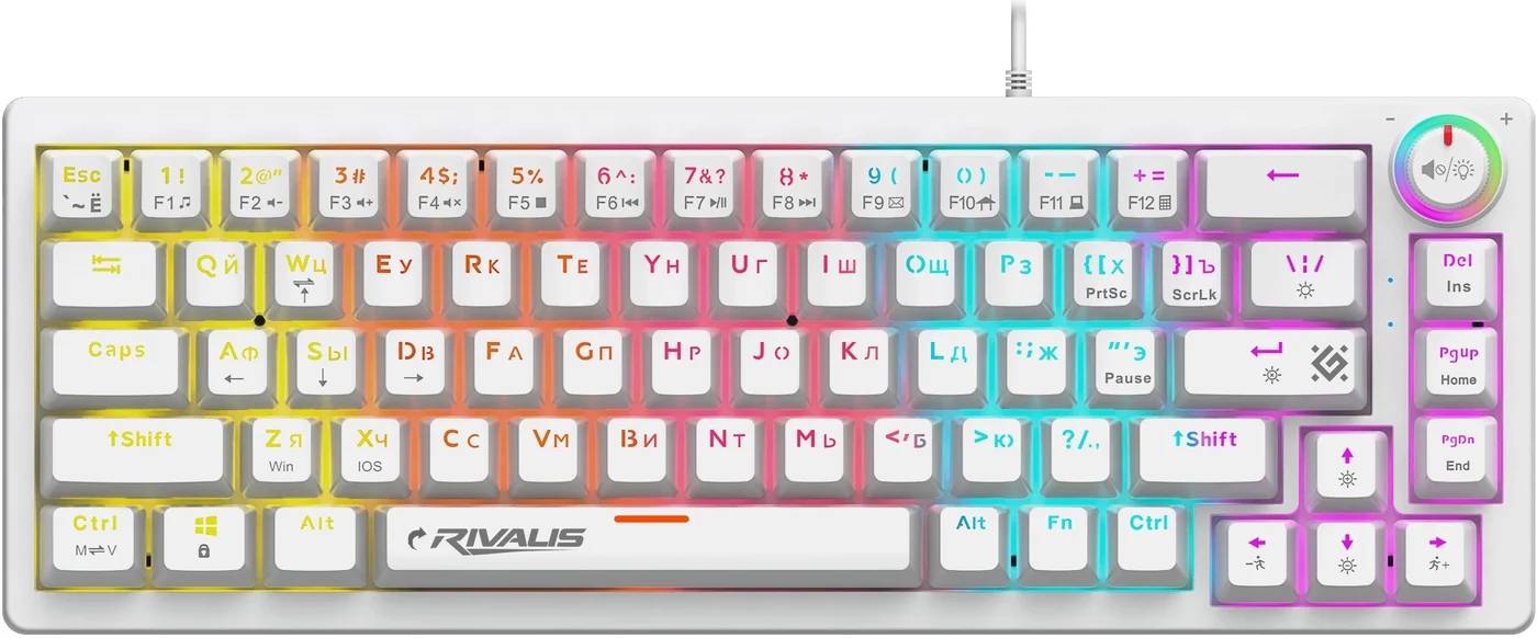 Клавиатура Defender Rivalis GK-357, Белый 45358