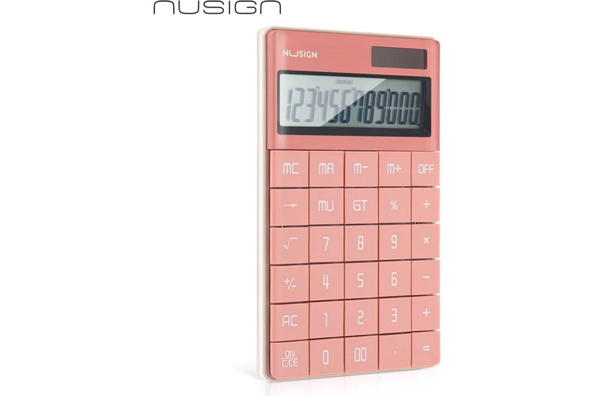 Калькулятор настольный Deli Nusign ENS041pink розовый