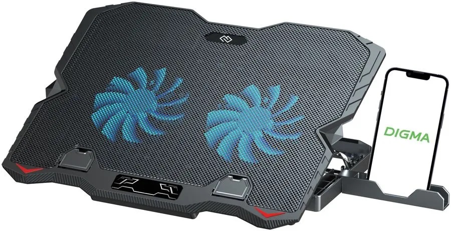 Охлаждение для ноутбука 15.6" Digma D-NCP150-2, Black