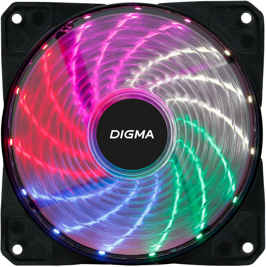 Вентилятор 12x12см Digma DFAN-FRGB2