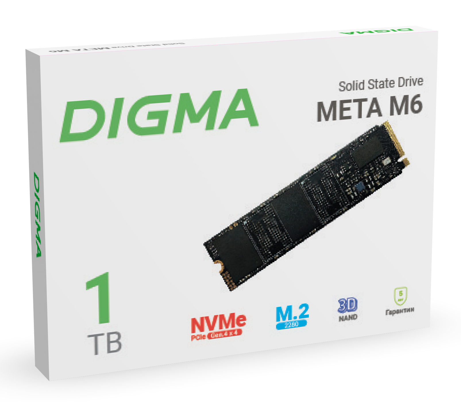 1Tb SSD Digma Meta M6 DGSM4001TM63T, (7400/6600), NVMe M.2