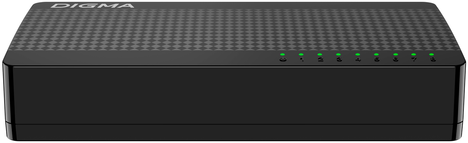 Коммутатор Digma DSW-308FE, 8xLAN 100Mbps