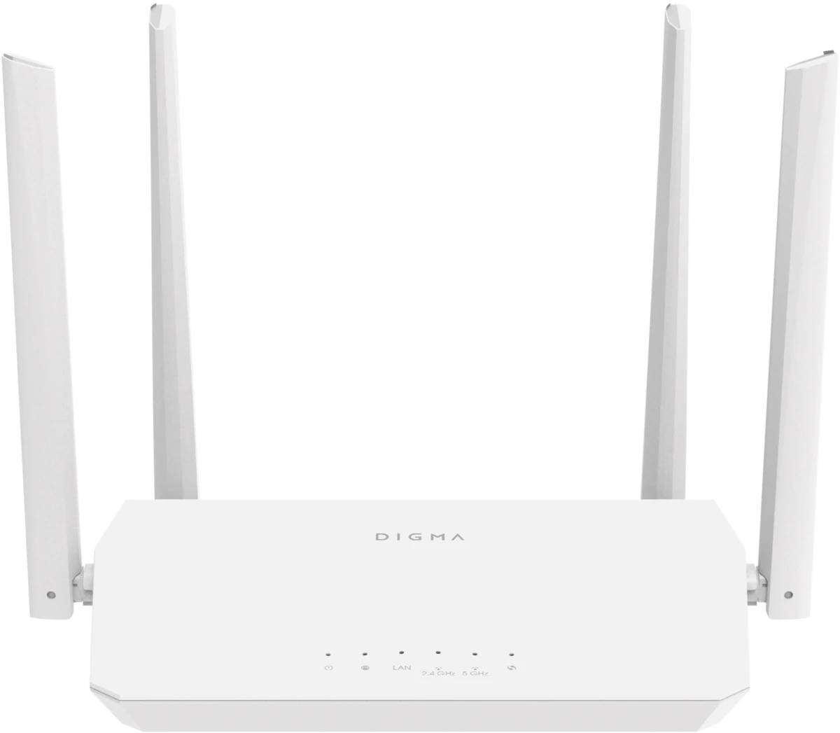 Роутер Wi-Fi Digma DWR-AC1203, 2.4/5GHz, 1167Mbps, 3xLAN 100Mbps, 1xWAN 1Gbps