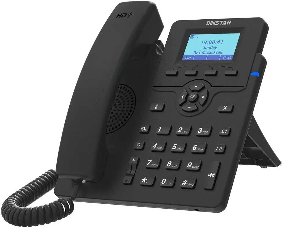 Телефон IP Dinstar C60GP, черный