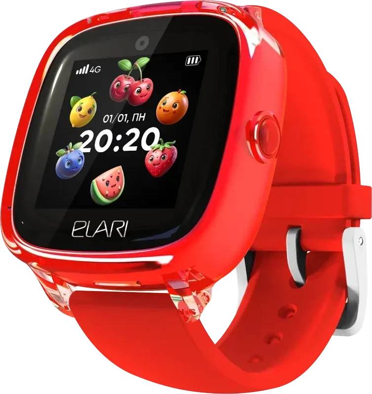 Умные часы Elari KidPhone Fresh 4G KP-4G-F-R, Красный