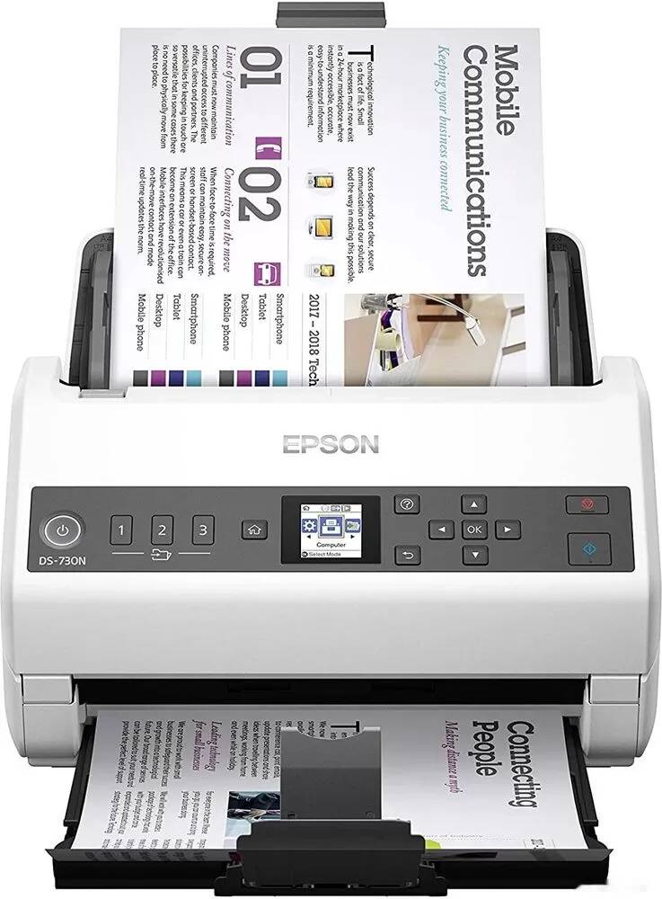 Сканер Epson WorkForce DS-730N, A4