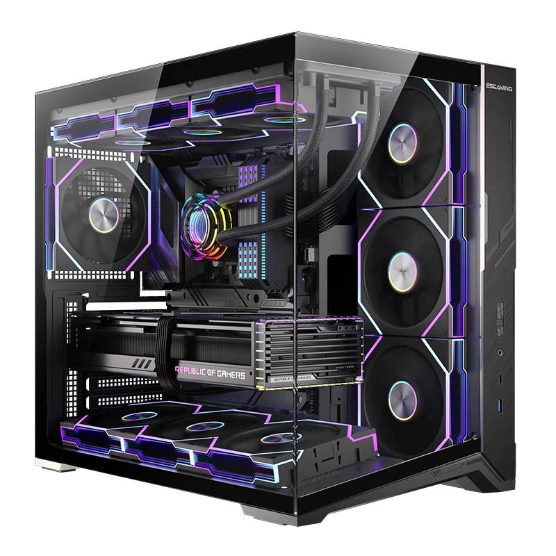 Корпус Esgaming Zero Max Black, без БП, ATX