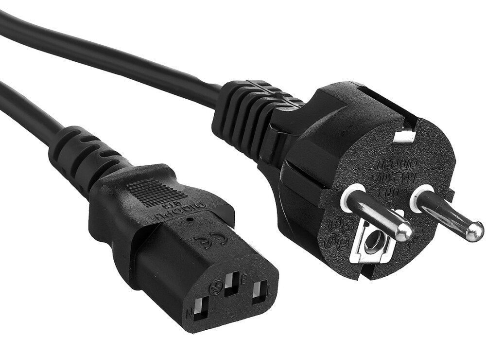 Кабель компьютер - сеть 220V, 3м, ExeGate Power PC-3P VDE-250V-3*1.0mm2 EP280652RUS