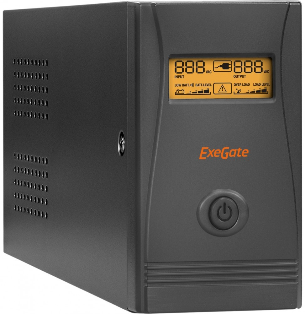 ИБП ExeGate Power Smart ULB-850.LCD.AVR.2SH.RJ.USB EP285478RUS, 850VA (2xSchuko)