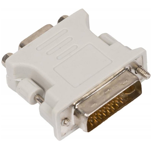 Переходник DVI-I (M) - VGA (F) ExeGate EX-DVI-VGA EX205307RUS, белый