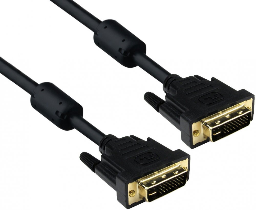 Кабель DVI-D (25M) - DVI-D (25M), 1.8м, ExeGate EX-CC-DVI2F-1.8 EX191094RUS