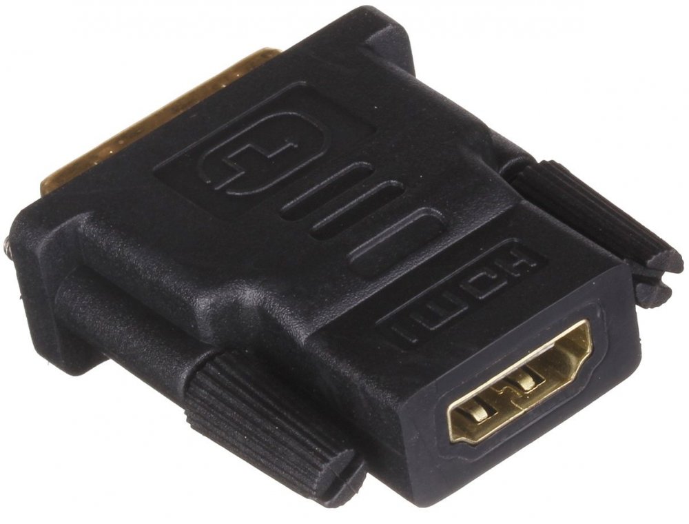 Переходник DVI-D (M) - HDMI (F) ExeGate EX-HDMI-DVI-2 EX191105RUS, черный