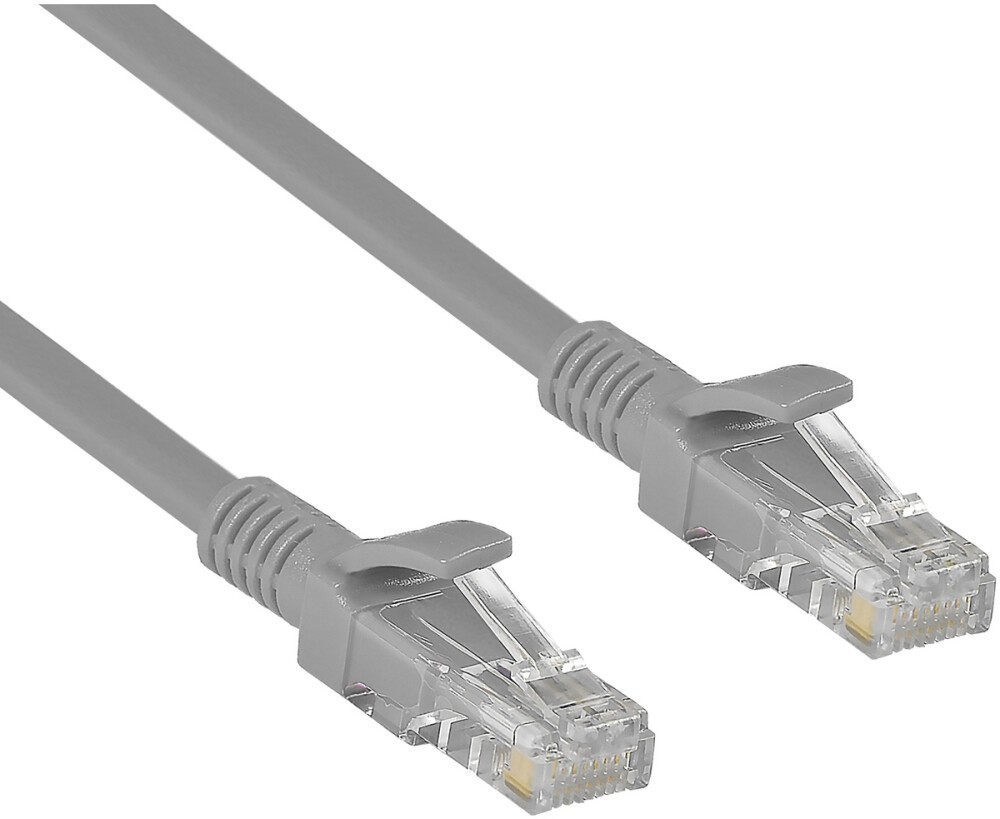 Патч-корд 3м, UTP cat.6, ExeGate UTP-RJ45-RJ45-C6-3M-GY EX272312RUS, серый