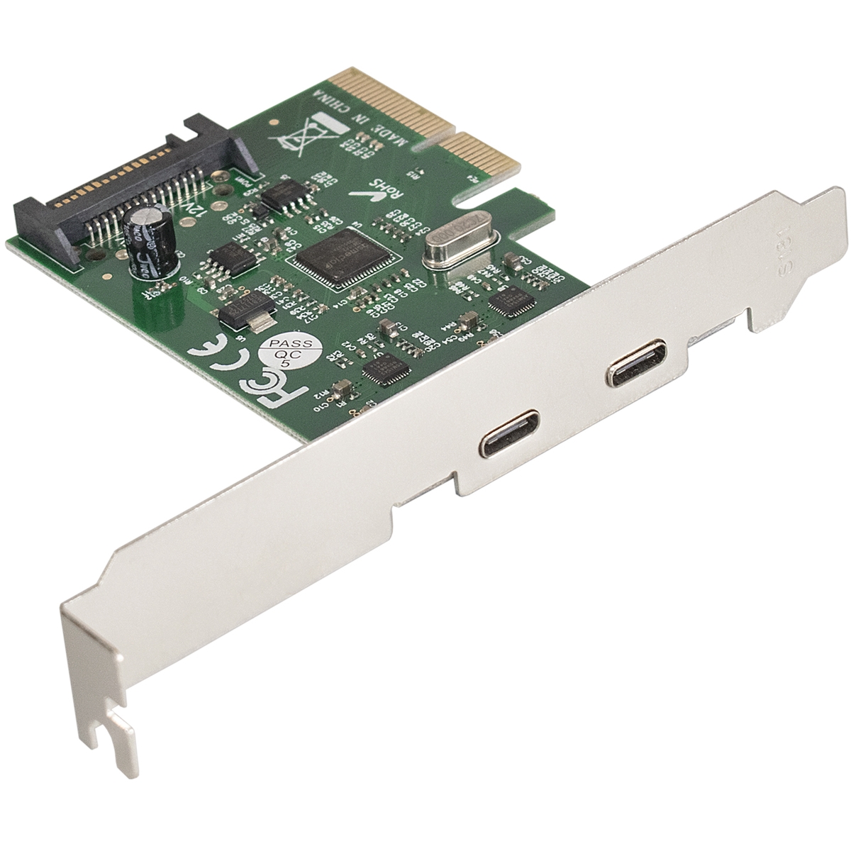 Контроллер 2xUSB3.1 Type-C, ExeGate EXE-313 EX283715RUS, PCI-E x4