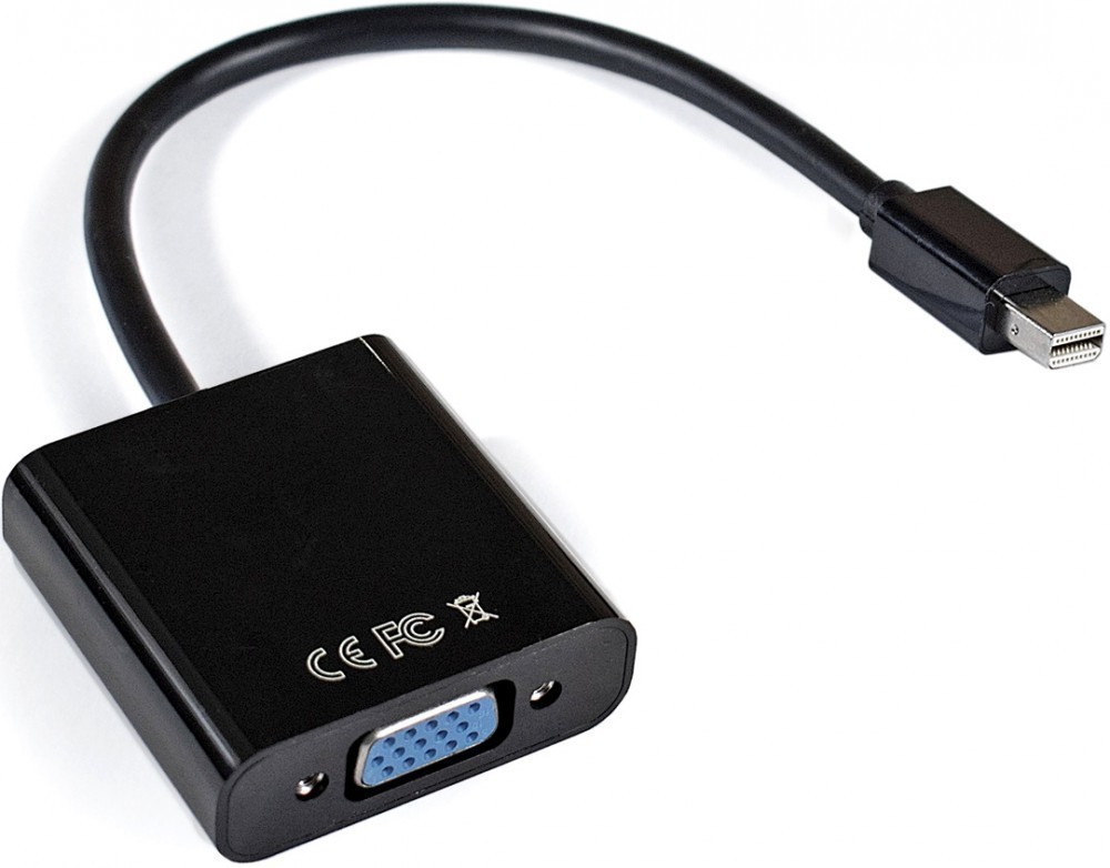 Кабель адаптер mDP (M) - VGA (F) ExeGate EX-mDPM-VGAF-0.15 EX284923RUS, черный