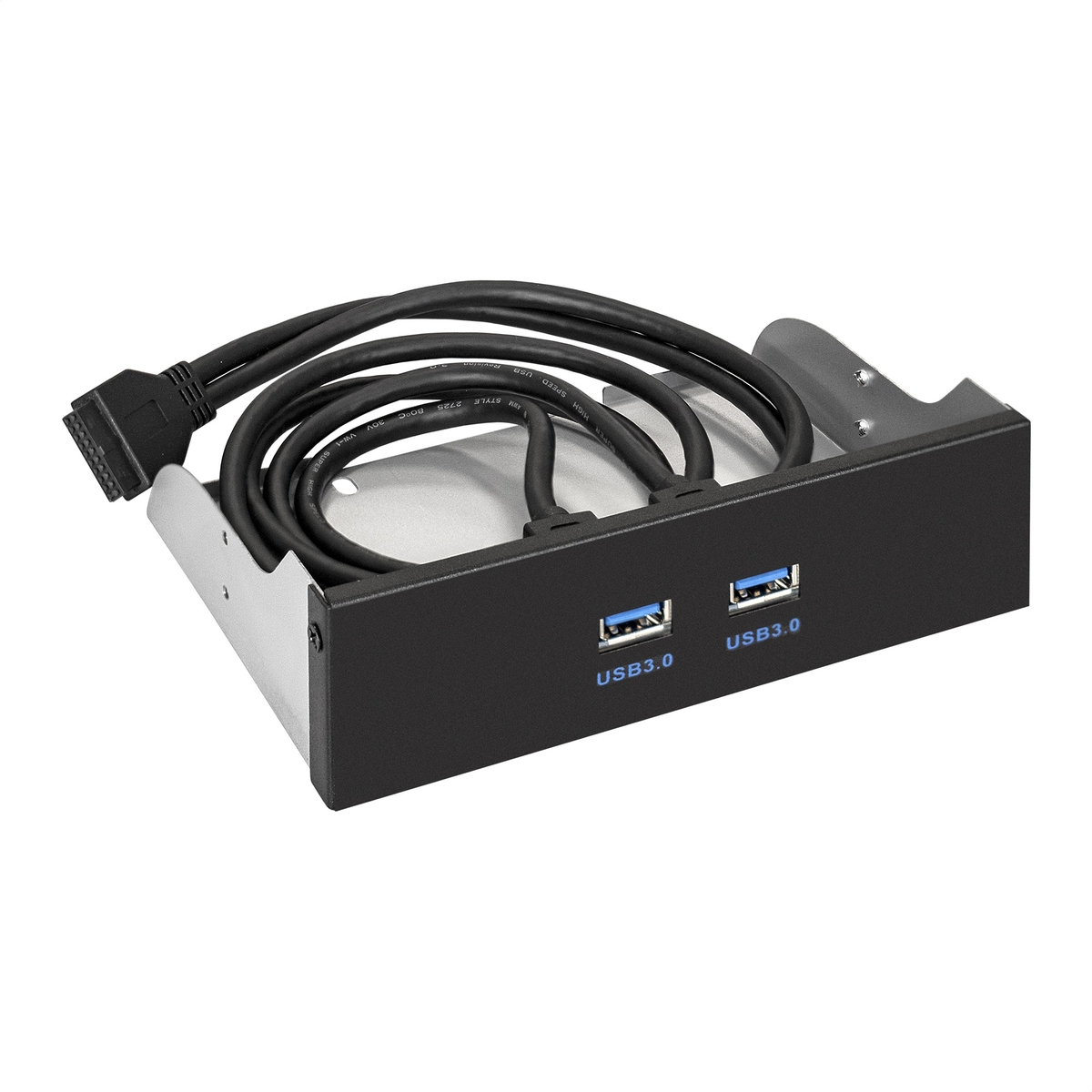 Планка USB на переднюю панель ExeGate U5H-615 EX289289RUS, 5.25", 2xUSB3.0, черная
