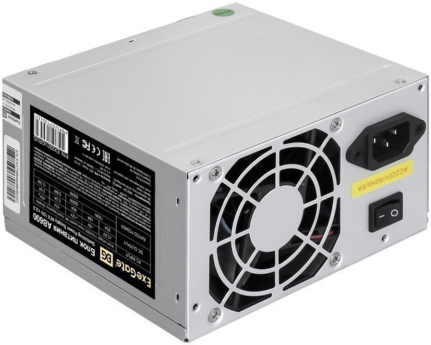 Блок питания 600Вт, ExeGate AB600 EX292142RUS, 72%, ATX