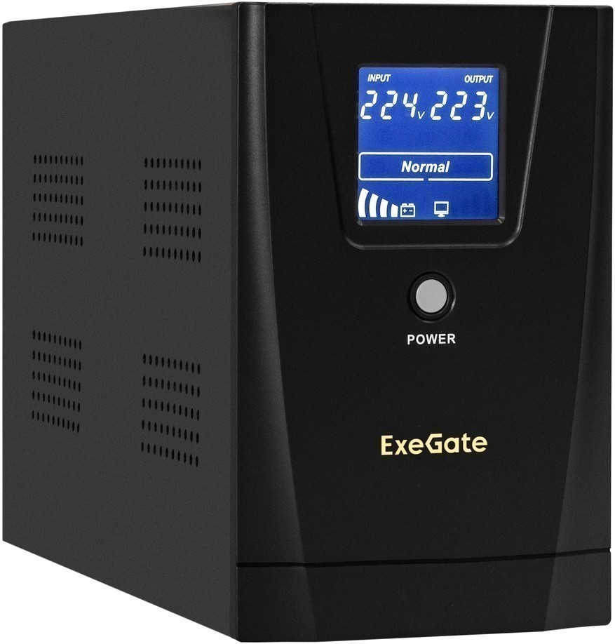 ИБП ExeGate SpecialPro Smart LLB-2000.LCD.AVR.1SH.2C13.RJ.USB EX292630RUS, 2000VA (1xSchuko + 2xIEC C13)
