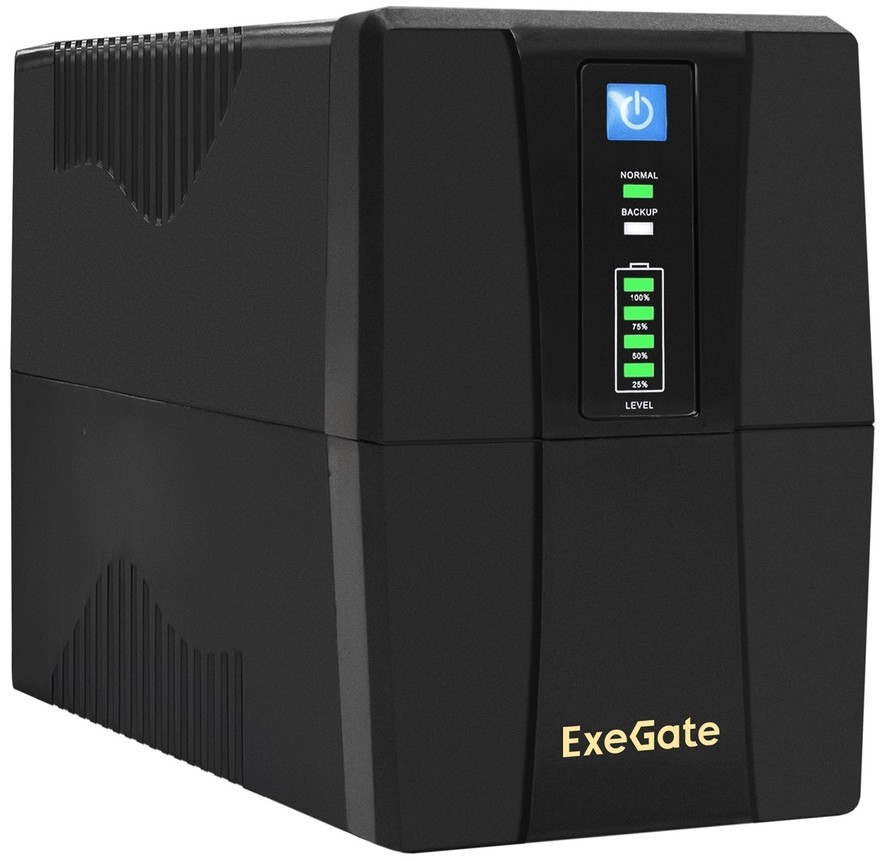 ИБП ExeGate Power Back BNB-1000.LED.AVR.2SH.RJ.USB EX292786RUS, 1000VA (2xSchuko)