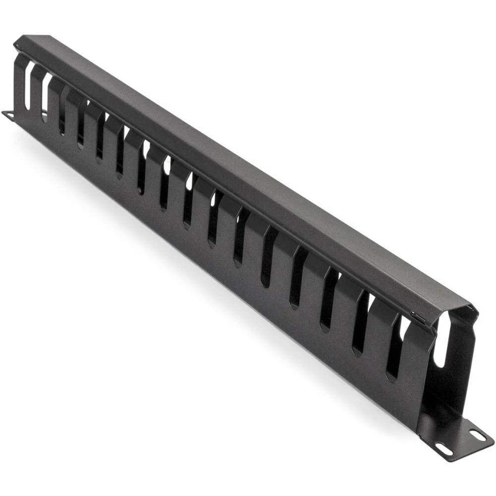 Кабельный органайзер 19" 1U с крышкой, ExeGate CM19-1U-16M-CV EX292872RUS, черный