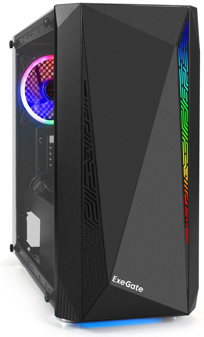 Корпус ExeGate Mistery R2 EX294384RUS, черный, без БП, mATX
