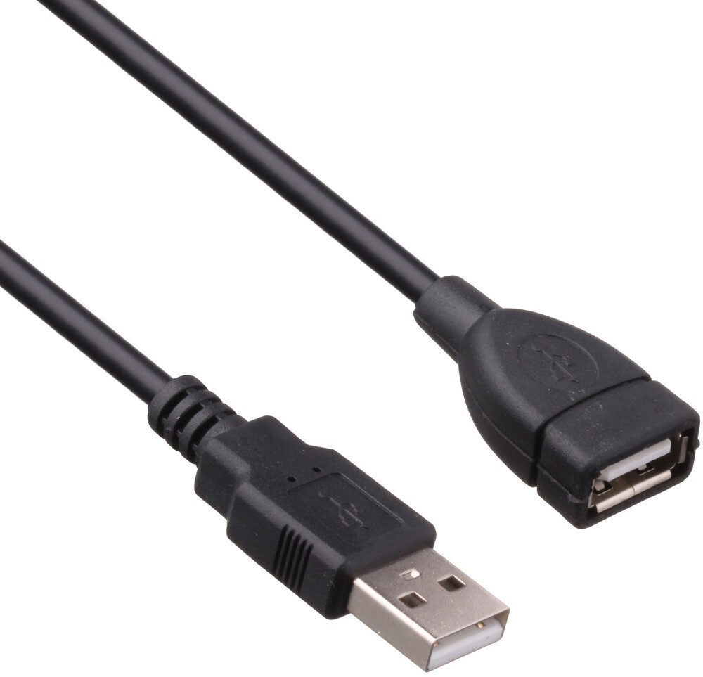 Кабель удлинитель USB2.0 (M) - USB2.0 (F), 0.5м, ExeGate EX-CC-USB2-AMAF-0.5 EX294740RUS, черный