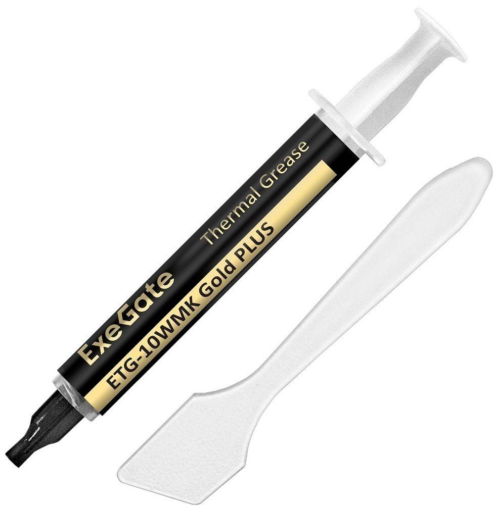 Термопаста ExeGate ETG-10WMK Gold PLUS EX296085RUS, 10.4Вт/м*К, 2г
