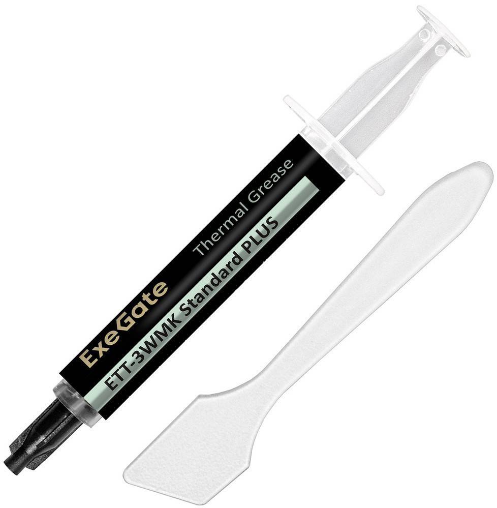 Термопаста ExeGate ETТ-2WMK Standard PLUS EX296091RUS, 3.2Вт/м*К, 1.5г