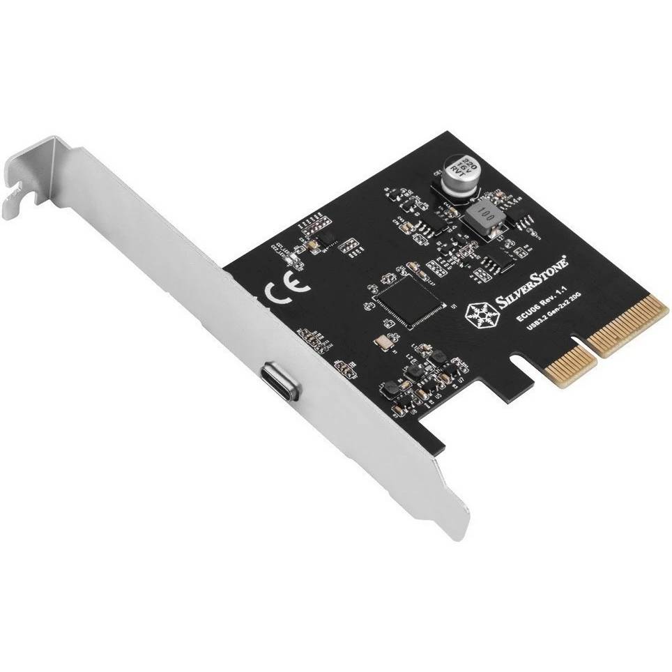Контроллер 1xUSB3.2 20GB Type-C, Silverstone G56ECU060000010, PCI-E x4