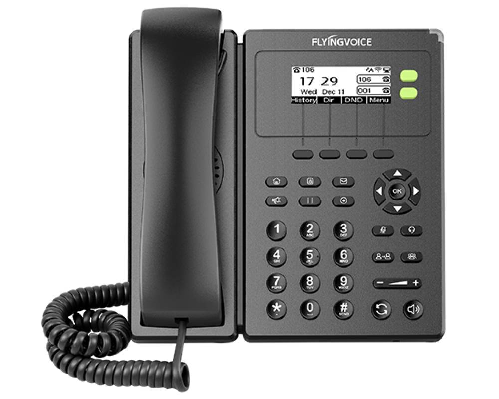 Телефон IP Flyingvoice FIP-10, черный