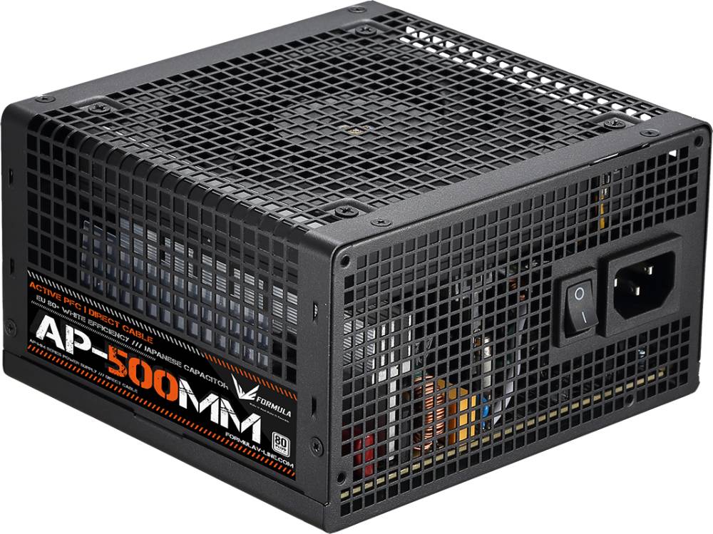 Блок питания 500Вт, Formula AP-500ММ, 80 Plus WHITE, APFC, ATX