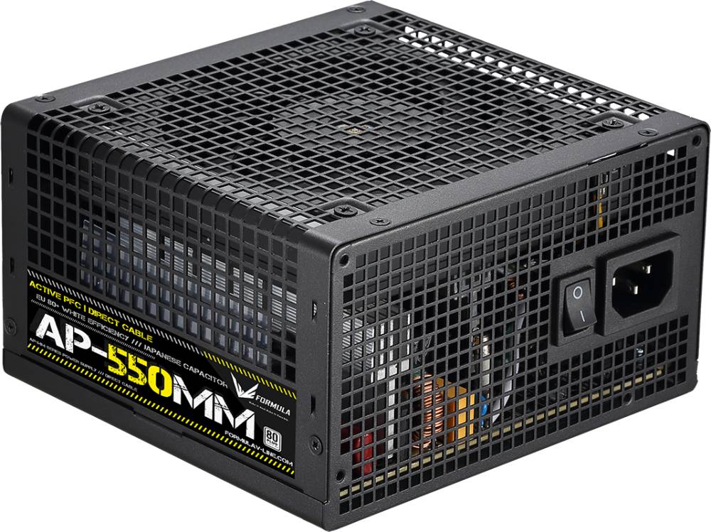 Блок питания 550Вт, Formula AP-550ММ, 80 Plus WHITE, APFC, ATX