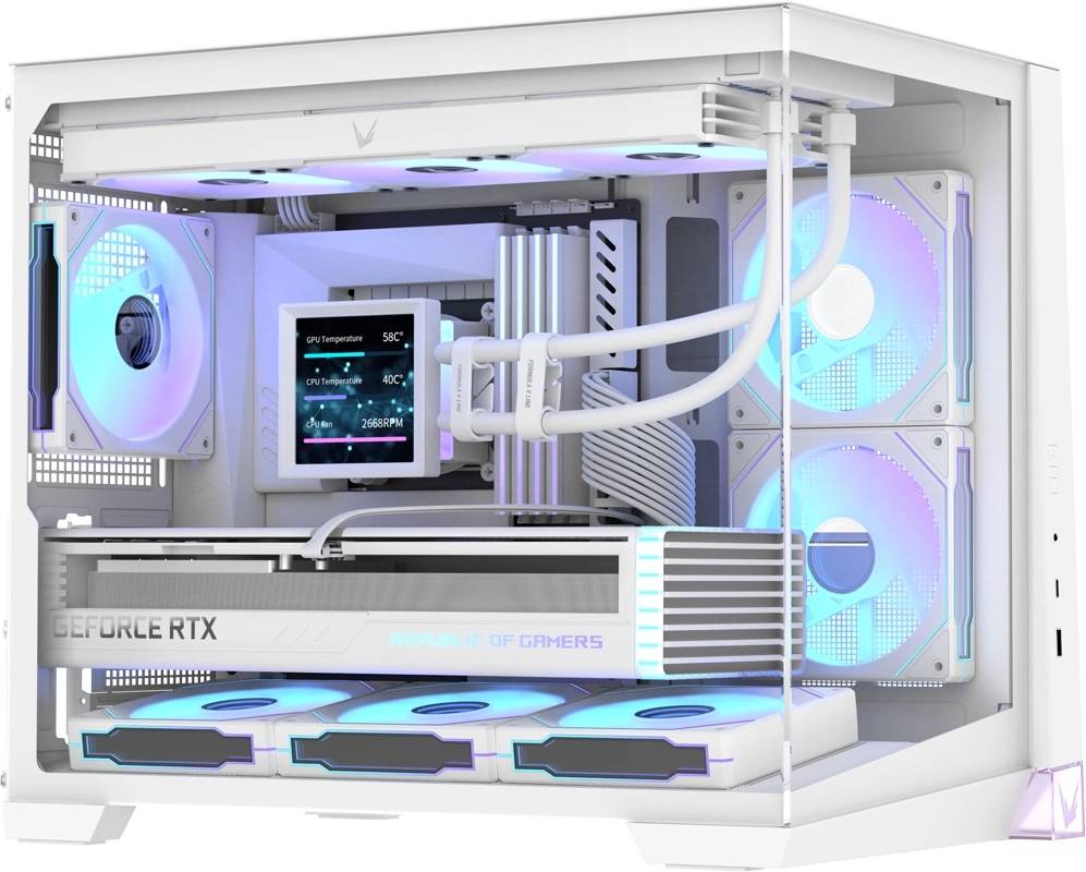 Корпус Formula Crystal Z4M White, без БП, mATX