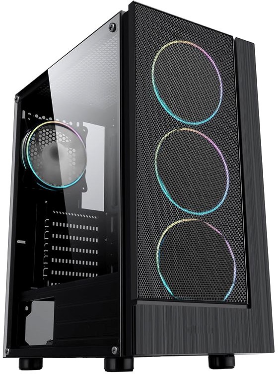 Корпус Formula F-33RGB, черный, без БП, ATX