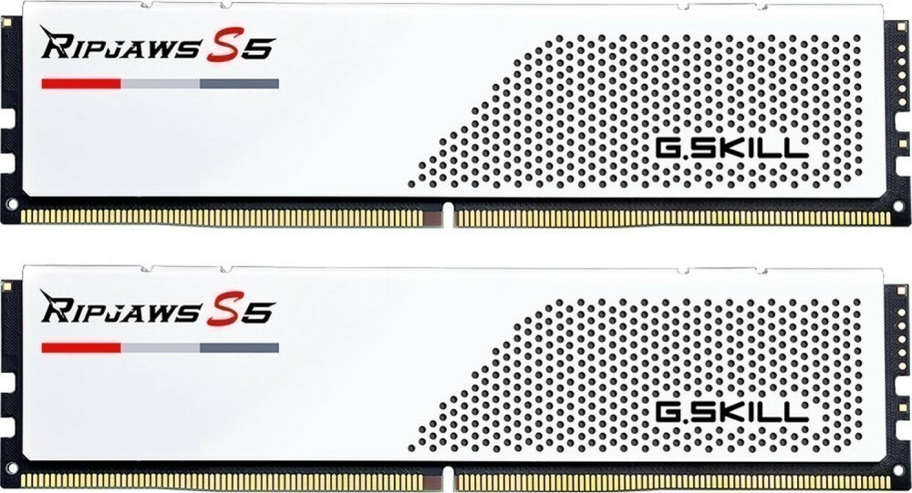 Оперативная память 32Gb G.Skill Ripjaws S5 White F5-6000J3040F16GX2-RS5W, DDR V, PC-48000, 6000MHz, kit 2x16Gb