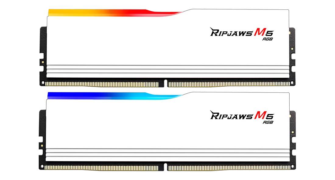 Оперативная память 32Gb G.Skill Ripjaws M5 RGB White F5-6400J3648F16GX2-RM5RW, DDR V, PC-51200, 6400MHz, kit 2x16Gb