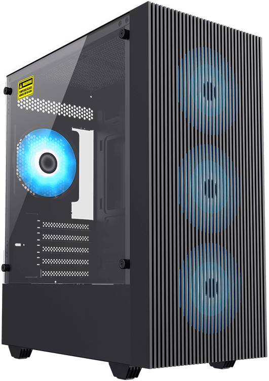 Корпус GameMax Edge Black, без БП, mATX