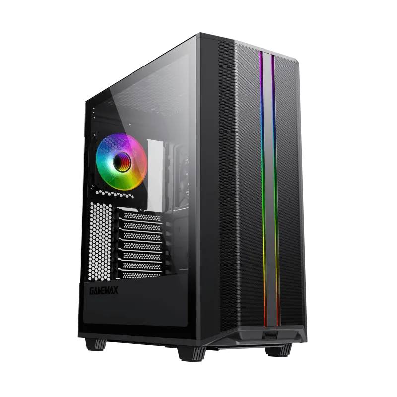 Корпус GameMax Precision Black, без БП, ATX
