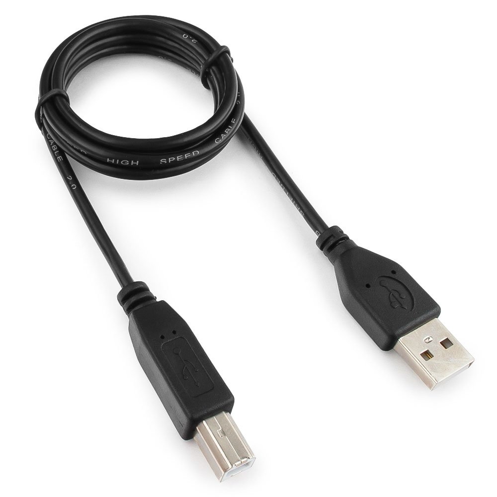 Кабель USB2.0 (AM) - USB2.0 (BM), 1м, Гарнизон GCC-USB2-AMBM-1M