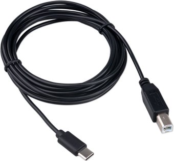Кабель USB 2.0 СM-BM 3м, Гарнизон GCC-USB2-CMBM-3M, черный