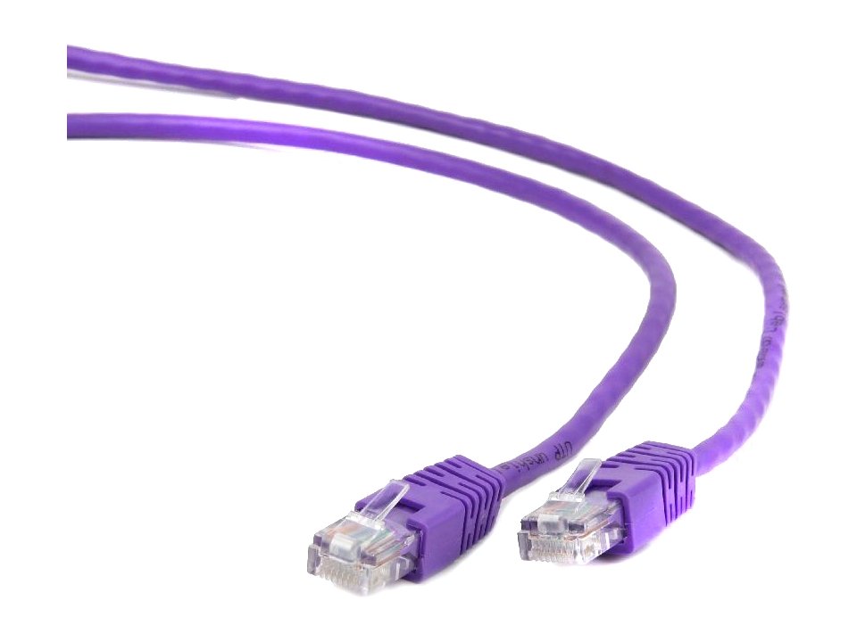 Патч-корд 3м, UTP cat.5e, Gembird/Cablexpert PP12-3M/V, фиолетовый