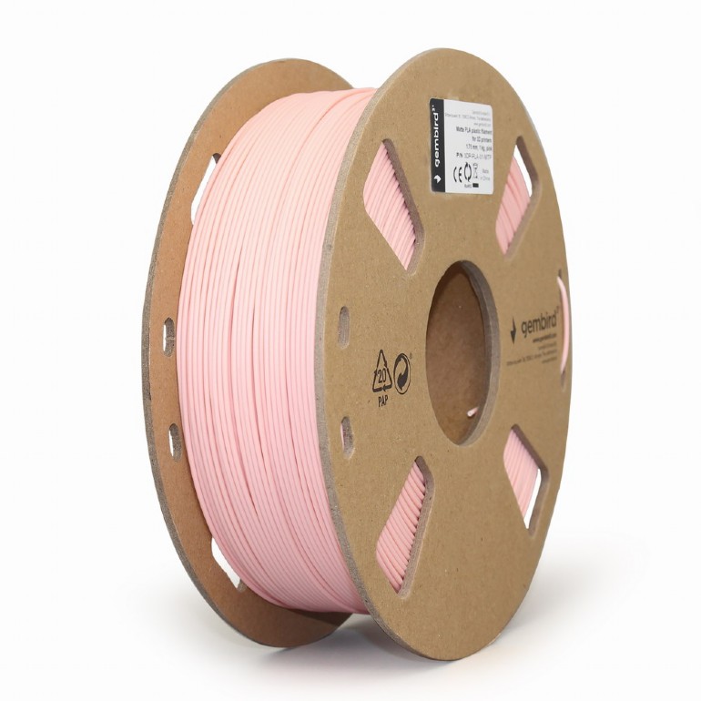 Филамент Gembird 3DP-PLA-01-MTP, 1.75 мм, 1 кг, матовый Pink