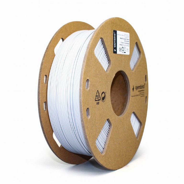 Филамент Gembird 3DP-PLA-01-MTSG, 1.75 мм, 1 кг, матовый Light Grey