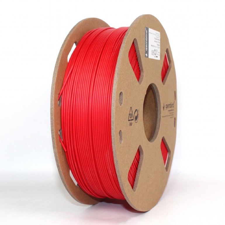 Филамент Gembird 3DP-PLA+1.75-02-R, 1.75 мм, 1 кг, красный
