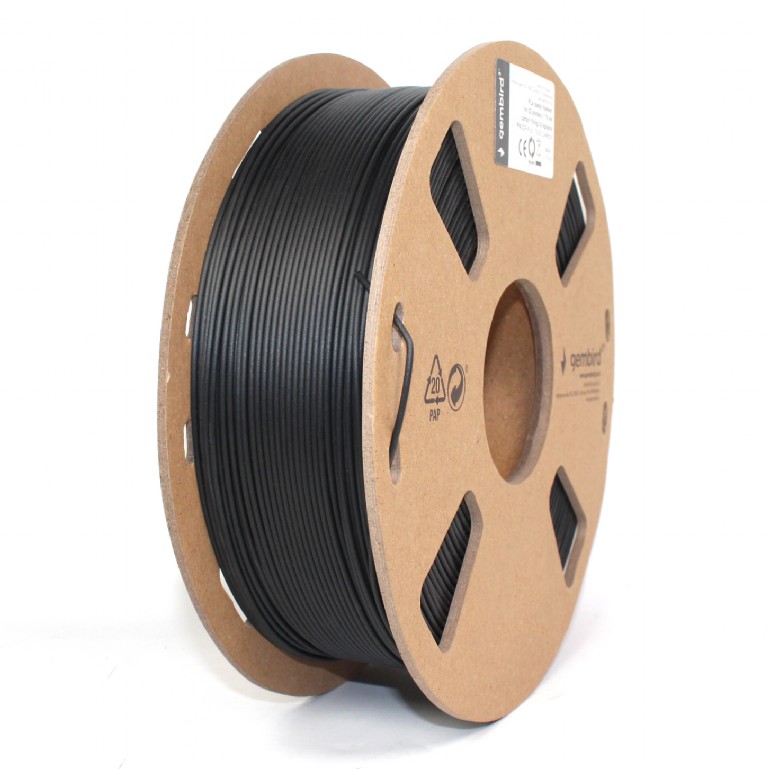 Филамент Gembird 3DP-PLA1.75-02-CARBON, 1.75 мм, 0.8 кг, Carbon