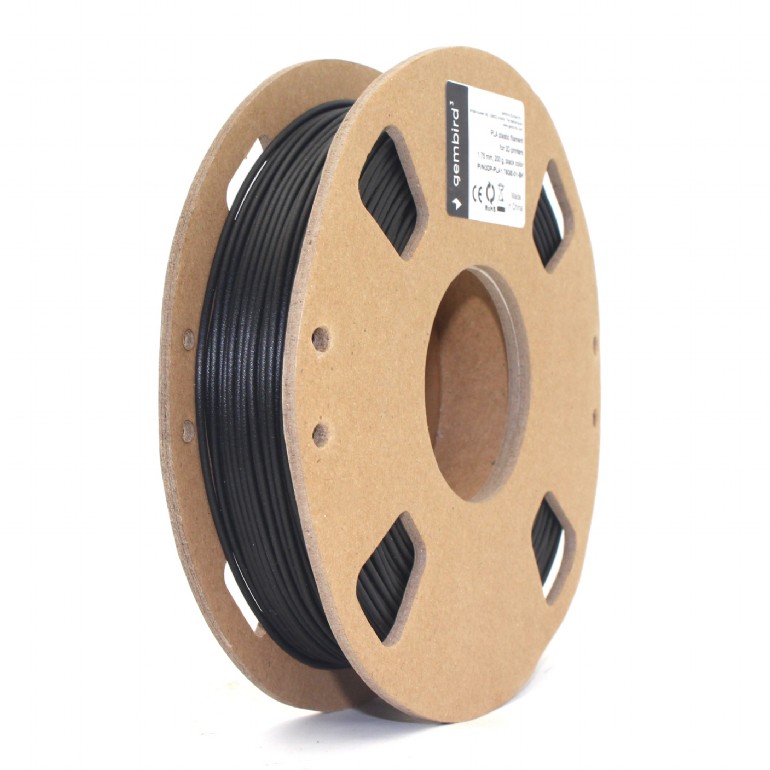 Филамент Gembird 3DP-PLA1.75GE-01-BK, 1.75 мм, 0.2 кг, черный