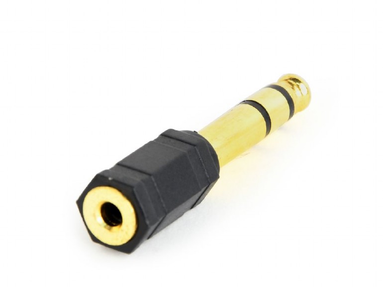 Переходник Jack3.5 (F) - Jack6.3 (M) Gembird/Cablexpert A-6.35M-3.5F, черный