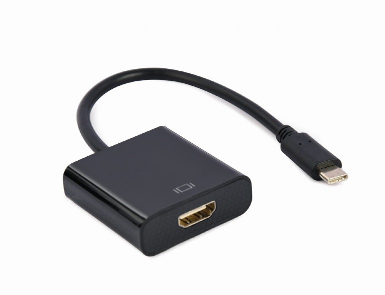Кабель адаптер USB Type-C (M) - HDMI (F) Gembird/Cablexpert A-CM-HDMIF-04, черный