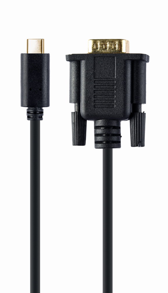 Кабель USB Type-C (M) - VGA (15M), 2м, Gembird/Cablexpert A-CM-VGAM-01, черный